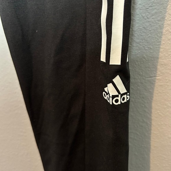 Adidas Kids' 3-Stripes Capri Leggings AEROREADY Black Athletic Size M - Picture 6 of 8